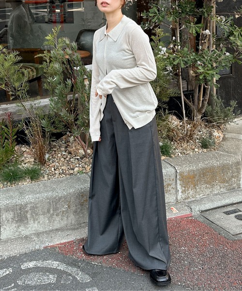「feepur」 ニットカーディガン MEDIUM ブラック レディース_画像5