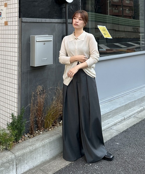 「feepur」 ニットカーディガン MEDIUM ブラック レディース_画像6