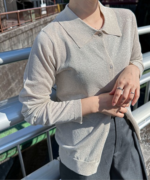 「feepur」 ニットカーディガン MEDIUM ブラック レディース_画像9