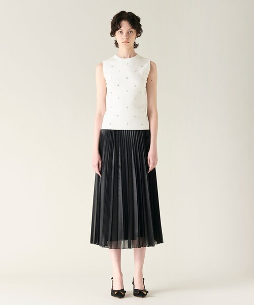 「GRACE CONTINENTAL」 ノースリーブニット 36 ブルー レディース_画像2
