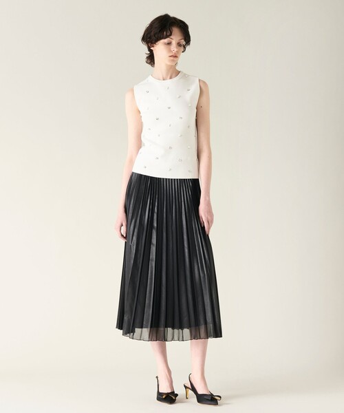 「GRACE CONTINENTAL」 ノースリーブニット 36 ブルー レディース_画像3