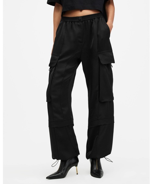 「ALLSAINTS」 カーゴパンツ 8 ブラック レディース_画像3