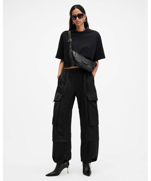 「ALLSAINTS」 カーゴパンツ 8 ブラック レディース_画像5