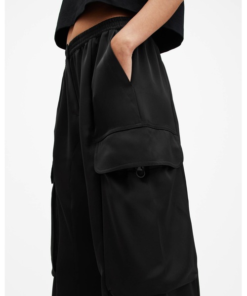 「ALLSAINTS」 カーゴパンツ 8 ブラック レディース_画像7