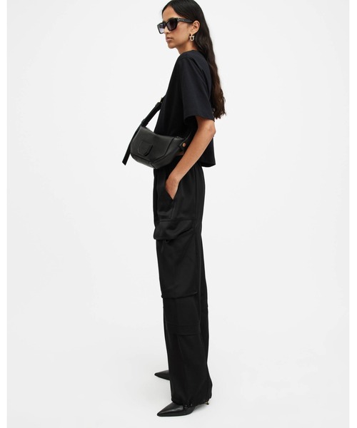「ALLSAINTS」 カーゴパンツ 8 ブラック レディース_画像8
