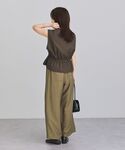 ベスト ジレ ウエストドロストVネックベスト ...の詳細画像3