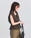 ベスト ジレ ウエストドロストVネックベスト ...の詳細画像5