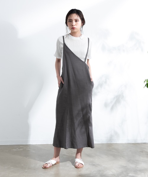 Aunt Marie's（アントマリーズ） ワンピース リネンアシメキャミ