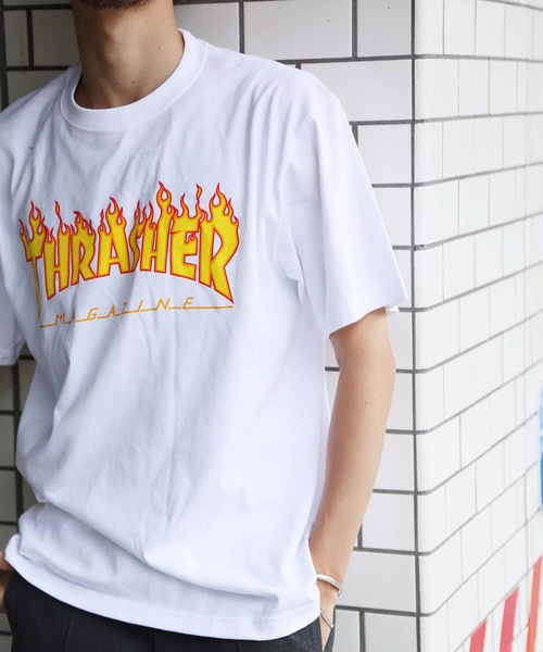 THRASHER tシャツ FLAME S/S T-SHIRTS/スラッシャー Tシャツ