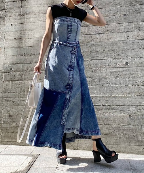 PAGEBOY（ページボーイ） ワンピース ケミカルデニムドレスワンピース