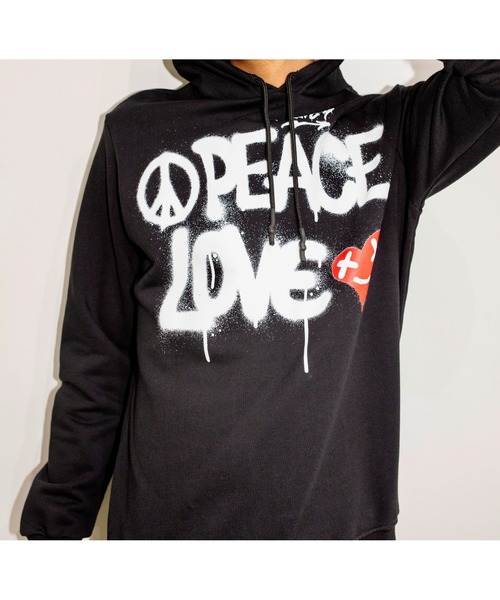 Tracto パーカー PEACE＆LOVE AIRBRUSHU メンズ レディース : ZOZOTOWN 