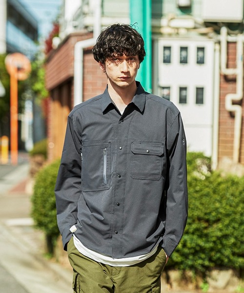TMG ワークシャツ JACK & MARIE シャツ AREA241 DWR ストレッチワークシャツ