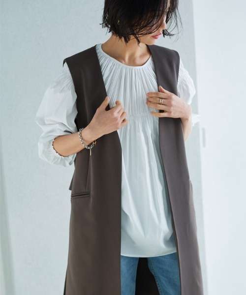 ベスト ジレ RASW ノーカラージレ レディース RASW ベスト ジレ ノーカラージレ レディース : ZOZOTOWN Yahoo