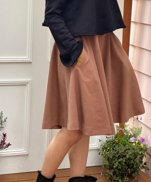 AVIE（アビィ） パンツ ポンチフレアキュロットパンツ レディース