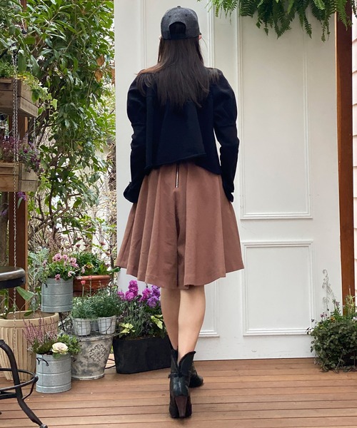 AVIE（アビィ） ハーフパンツ ワイドパンツ パンツ 短パン ポンチ