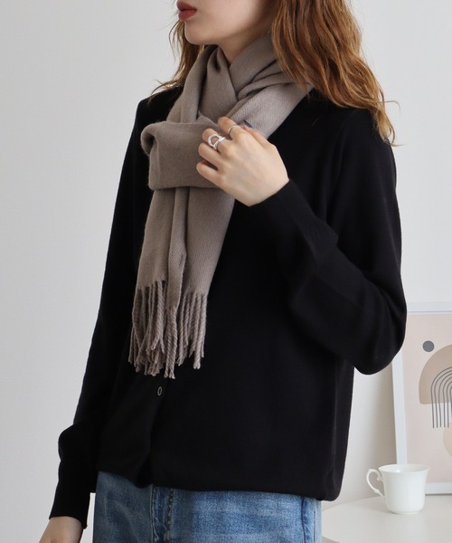 【新品未使用✴︎希少】スパッカネアパリス 大判ストール、マフラー FUNALIVE（ファンアライブ） マフラー ストール PAGE ONE 無地マフラー