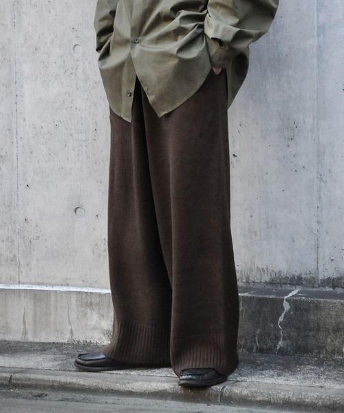 Nilway（ニルウェイ） パンツ ワイドストレートリブ イージー パンツ