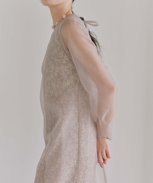 kaene（カエン） パンツドレス シアーレイヤードオールインワン