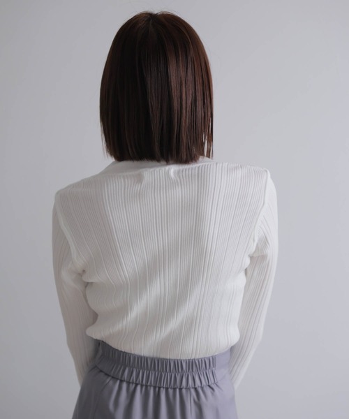 LADYMADE ニット セーター スリットショルダー2WAYリブニット