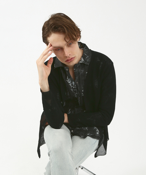 5351 POUR LES HOMMES 新品未使用タグ付き　メンズカーディガン 5351 POUR LES HOMMES カーディガン メッシュ メンズ : ZOZOTOWN