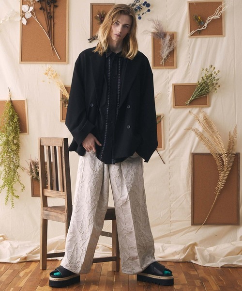 MAISON SPECIAL クールドッツテーラードジャケット 44 ブラック UNISEX》【LIMITED EDITION】Dress-Over Peaked Lapel Semi