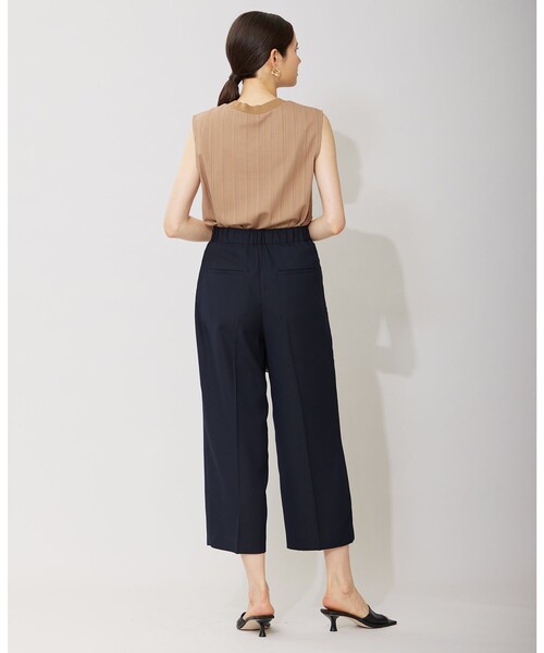 ICB クロップドパンツ ブラック系 8 ICB（アイシービー） パンツ 「WEB限定カラーあり」FluidBackSatin