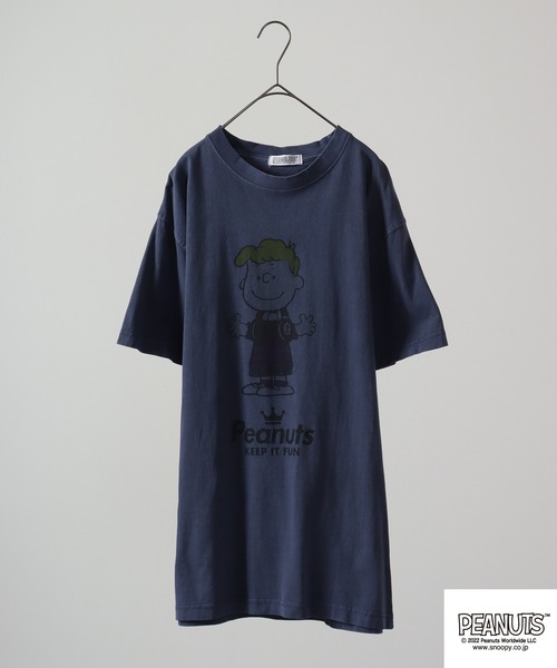 PEANUTS tシャツ ヘッドフォン スヌーピー/アンディ/ルーシー