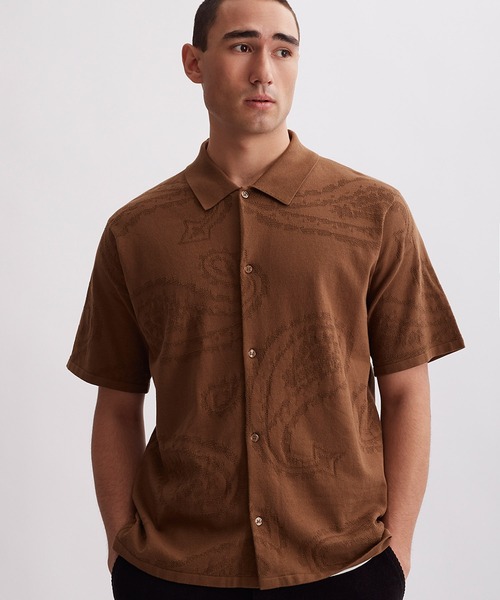 Saturdays NYC カーディガン Kenneth Knit SS Shirt メンズ