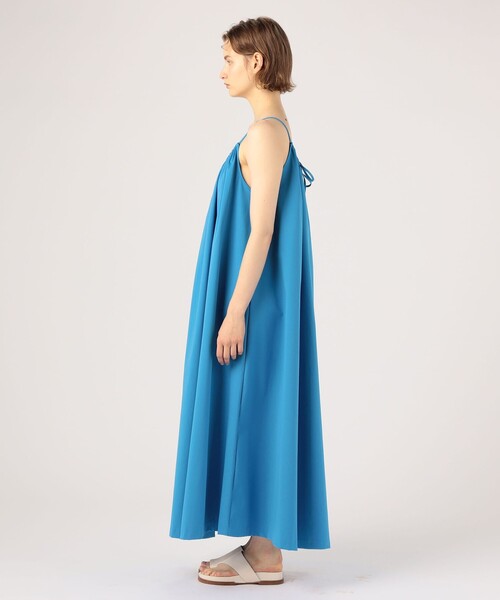 ワンピース CABaN コンパクトストレッチ ギャザーワンピース 