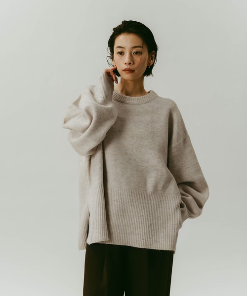 andme（アンドミー） ニット セーター 「新色追加」ボックスシルエット