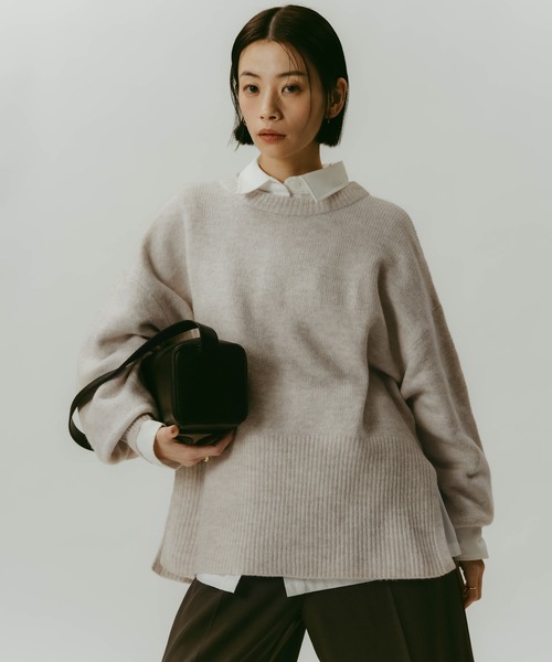 andme（アンドミー） ニット セーター 「新色追加」ボックスシルエット