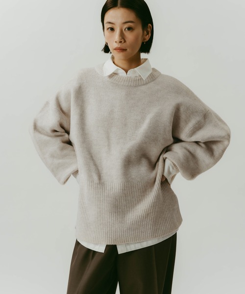 andme（アンドミー） ニット セーター 「新色追加」ボックスシルエット