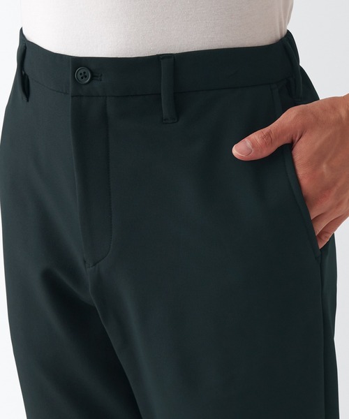 誰でも！無印良品　防風裏起毛ストレッチ　テーパードパンツ　Lサイズ　黒＋グレー Amazon | 無印良品 紳士 防風裏起毛ストレッチテーパードパンツ