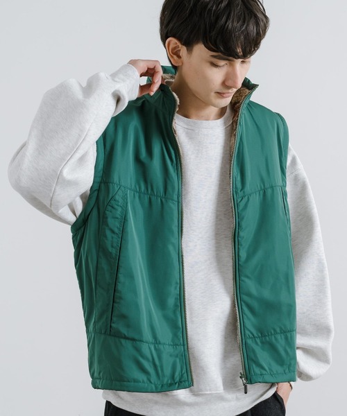 KRIFF MAYER（クリフメイヤー） ベスト ジレ 柄ボアひっくりボアベスト