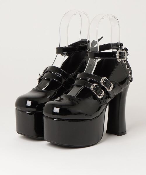 ♡ライラック　パンプスセット♡ LOVEHUNTER パンプス 軽量厚底 11.5cmチャンキーヒール バック