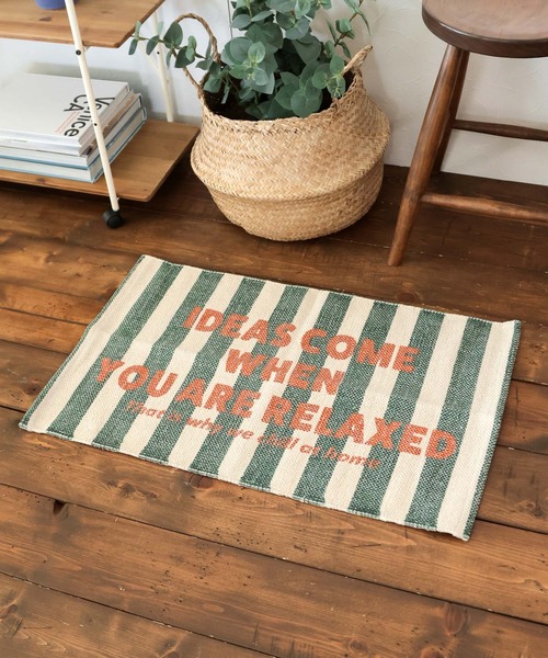 BAYFLOW（ベイフロー） ラグ ラグマット 「洗濯機OK」BFタイポマット45