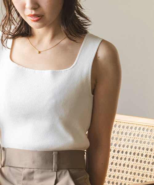 NOBLE（ノーブル） タンクトップ ニュアンス2WAYニットタンク