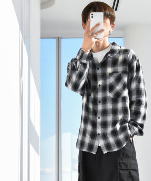 Anytime Songs（エニータイムソングス） シャツ オンブレチェック