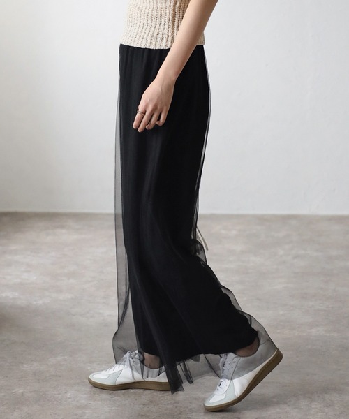 COMMRE（コムル） パンツ チュールレイヤードパンツ レディース