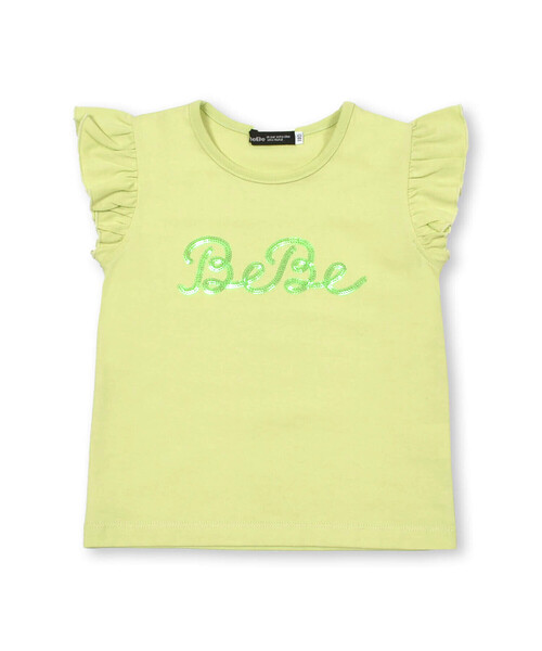 tシャツ Tシャツ オーロラスパンコールロゴフリル袖Tシャツ(100~150cm 