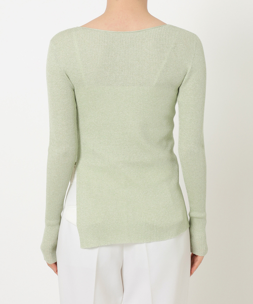 NOBLEシアーラメリブニット NOBLE ニット レディース シアーラメリブニット : ZOZOTOWN