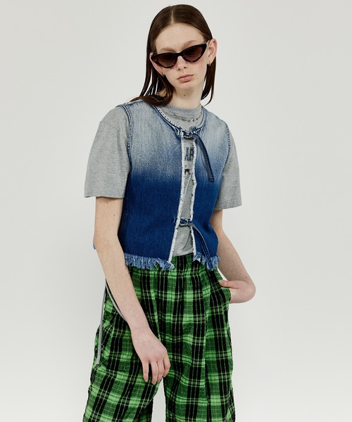MAISON SPECIAL ブルーデニムベスト フリーサイズ MAISON SPECIAL（メゾンスペシャル）の「Gradation Denim Vest