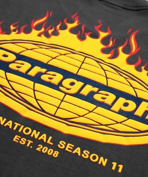 PARAGRAPH FLAME LOGO T-SHIRT LM209 追跡付 Paragraph tシャツ A'GEM/9 × .kom 「Paragraph/パラグラフ