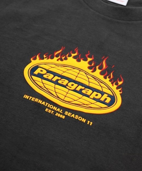 PARAGRAPH FLAME LOGO T-SHIRT LM209 追跡付 Paragraph tシャツ A'GEM/9 × .kom 「Paragraph/パラグラフ