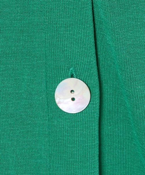 uvカット カーディガン ウォッシャブルコットンシルク クロップドカーディガン レディースの画像