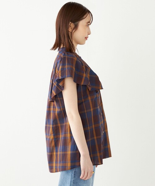 SHIPS - 【新品タグ付き】SHIPS  シップス　マドラスチェックブラウス SHIPS Colors シャツ ブラウス Colors:「手洗い可能」マドラス