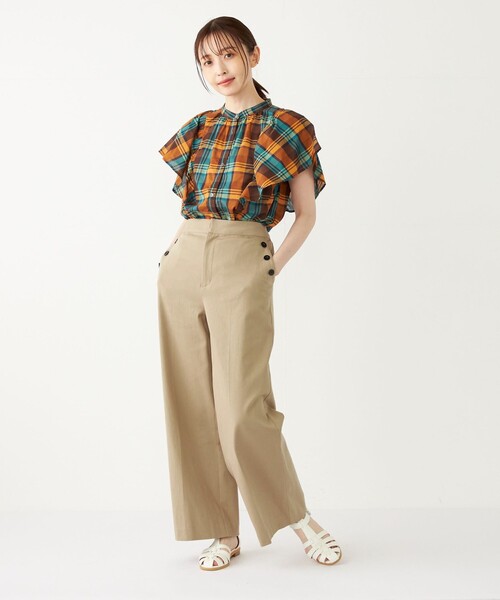 SHIPS - 【新品タグ付き】SHIPS  シップス　マドラスチェックブラウス SHIPS Colors シャツ ブラウス Colors:「手洗い可能」マドラス