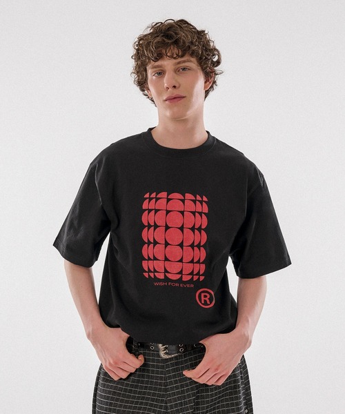 WISH FOR EVER（ウィッシュフォーエバー） tシャツ DRAW CODE DOT ART