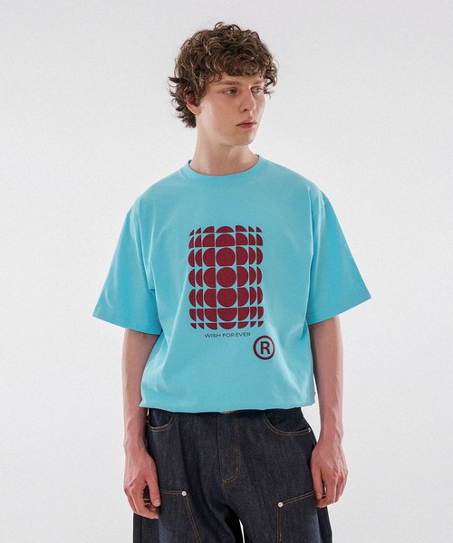 WISH FOR EVER（ウィッシュフォーエバー） tシャツ DRAW CODE DOT ART