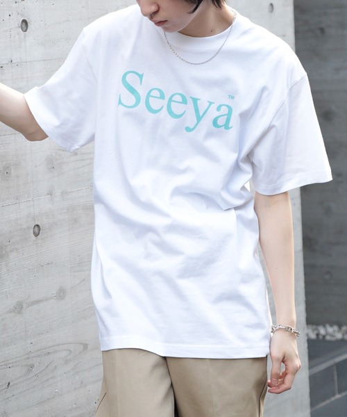 seya. プリントTシャツ seya.(セヤ)｜WATER RIVER フォトプリントTシャツ/ブルー の通販
